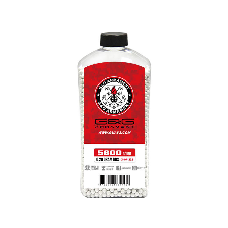 BB kuličky G&G - 0,20g - 5600ks - bílé